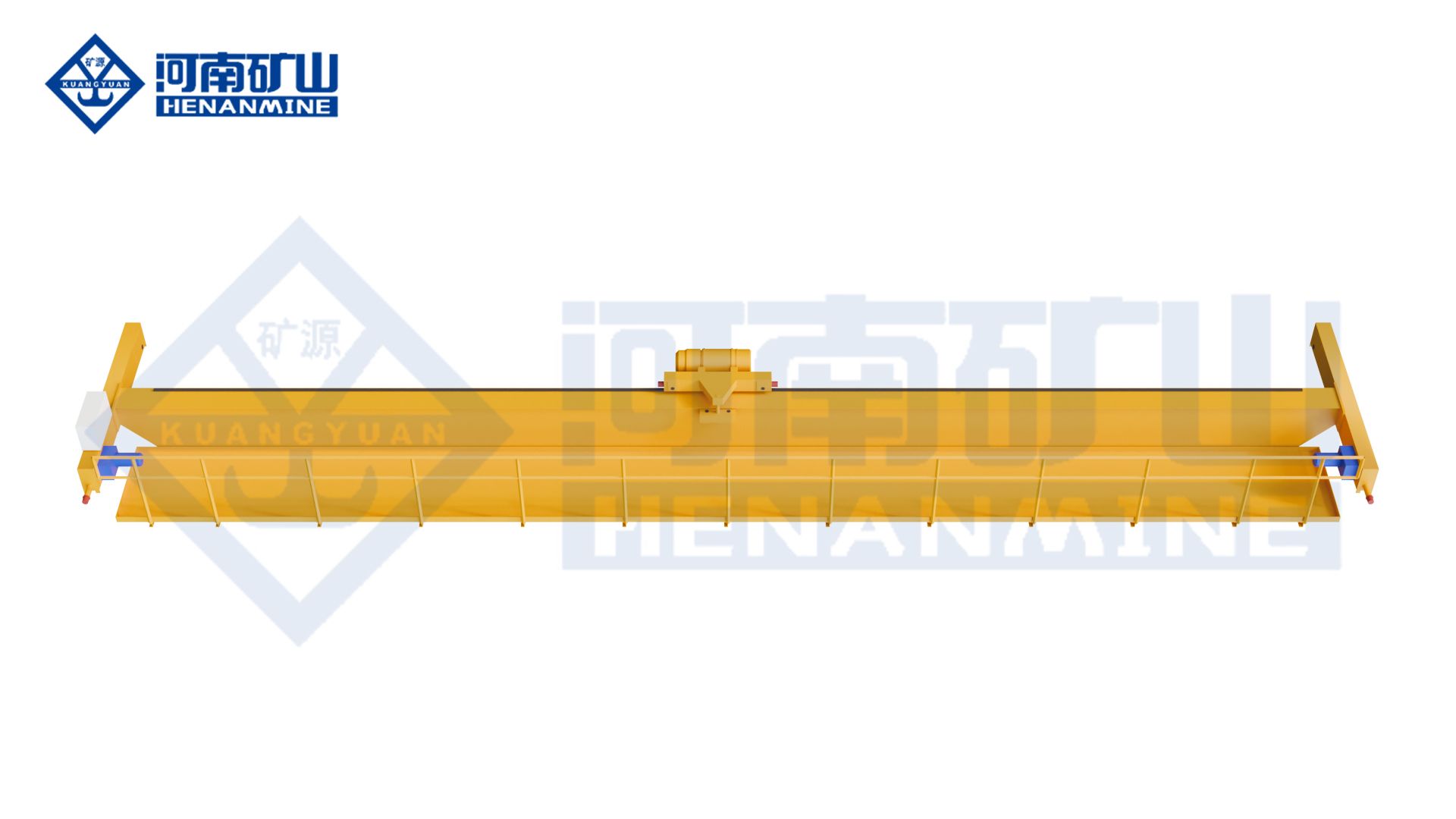 Tổng thể hệ thống cầu trục dầm đơn điện treo lệch vận hành thực tế trong không gian nhà xưởng công nghiệp