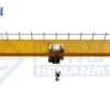 Bản vẽ mô phỏng 3D góc nhìn trên cao của cầu trục dầm đơn điện kiểu mới LDC với kết cấu dầm chính và dầm biên tối ưu